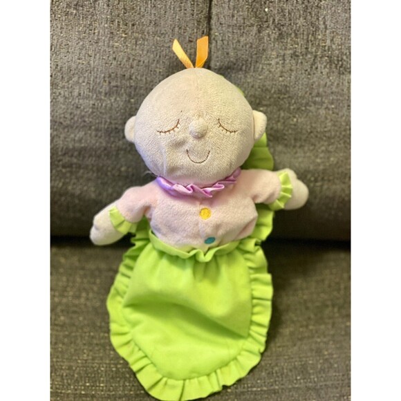 Manhattan Toy Plush Doll Sweet Pea Pod Baby Lovey 3 Piece Green Pink With Tags - Picture 4 of 7